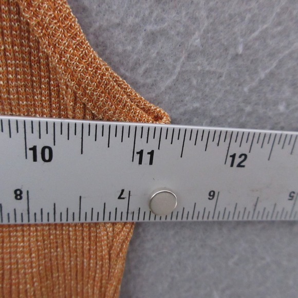 Michael Stars Tank Top Orange Fitted One Size Y2K Long Ribbed Made in The USA - Picture 5 of 9